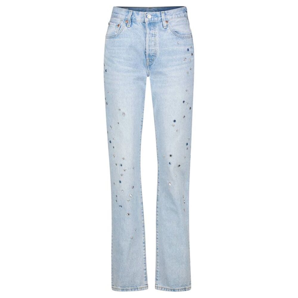 Levis Womens/Ladies 501 Diamante Jeans / Blue